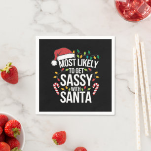 Serviette En Papier Très susceptible de s'emporter contre le Père Noël