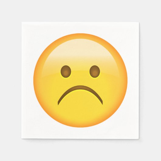 Serviette En Papier Très triste - Emoji (Devant)