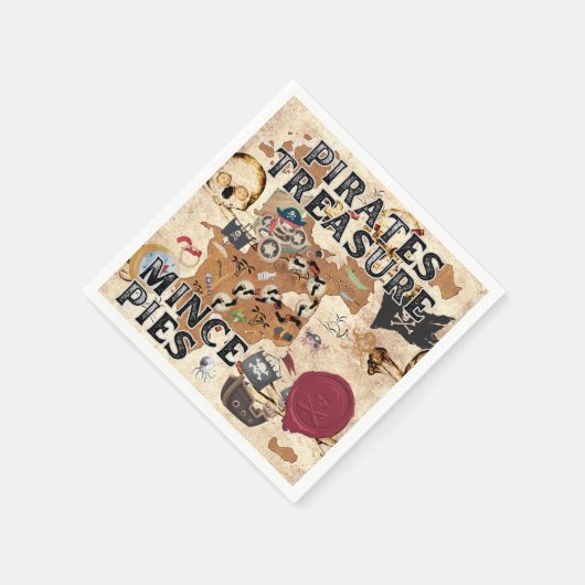 Serviette En Papier Trésor de pirates - Tarte aux fruits secs (Coin)