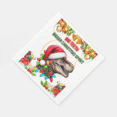 Serviette En Papier Trex Tyrannosaurus rex Dinosaur Noël Casquette (Coin)