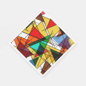 Serviette En Papier Triangle Coloré Géométrique Moderne (Coin)