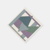 Serviette En Papier Triangle géométrique Motif bleu violet vert (Coin)