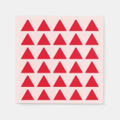 Serviette En Papier Triangle rouge Motif rose Art moderne (Devant)