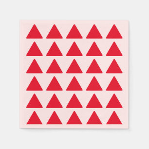 Serviette En Papier Triangle rouge Motif rose Art moderne