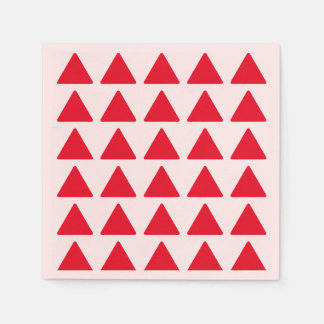 Serviette En Papier Triangle rouge Motif rose Art moderne