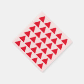 Serviette En Papier Triangle rouge Motif rose Art moderne (Coin)