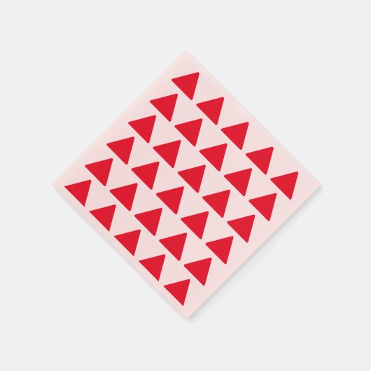 Serviette En Papier Triangle rouge Motif rose Art moderne (Coin)