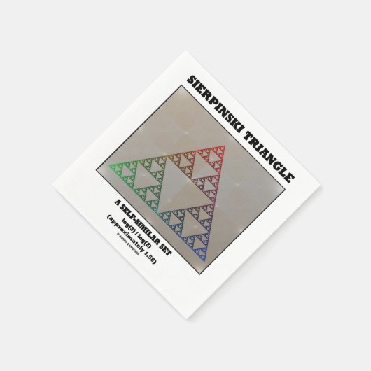 Serviette En Papier Triangle Sierpinski (Ensemble Fractal Auto-Similai (Coin)