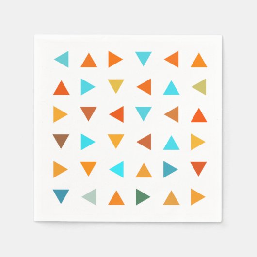 Serviette En Papier Triangles colorés (Devant)