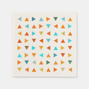 Serviette En Papier triangles colorés