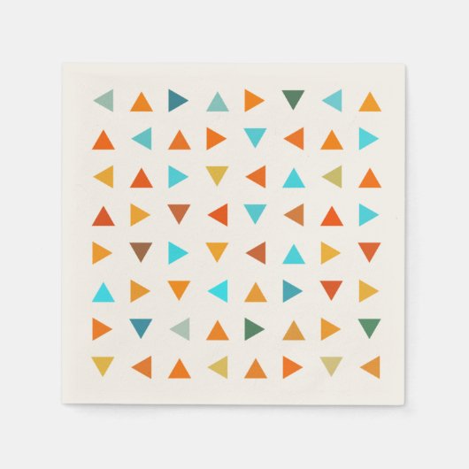 Serviette En Papier triangles colorés (Devant)