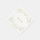 Serviette En Papier Triangles Géométriques Or Moderne Glamor Chic Part (Coin)