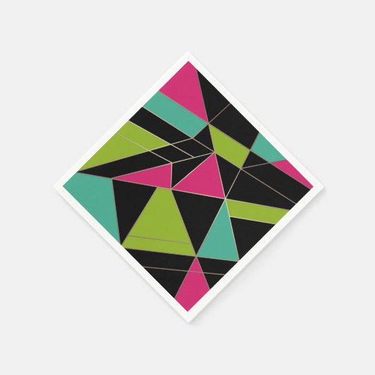 Serviette En Papier Triangles mode géométrie d'impression abstraite (Coin)
