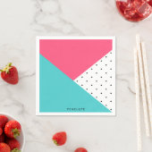 Serviette En Papier Triangles Motif Abstrait (En situation)