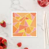 Serviette En Papier Triangles orange (En situation)