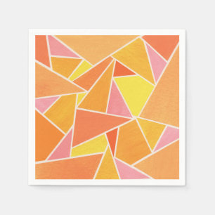 Serviette En Papier Triangles orange