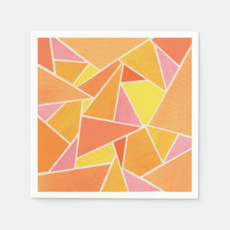Serviette En Papier Triangles orange