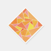 Serviette En Papier Triangles orange (Coin)