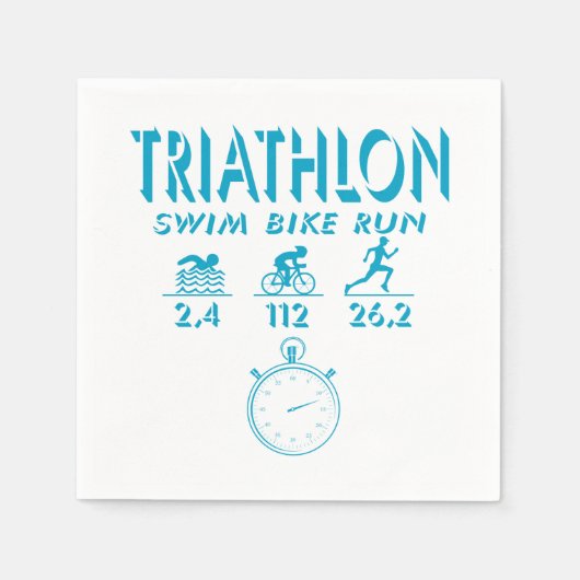 Serviette En Papier Triathlon (Devant)