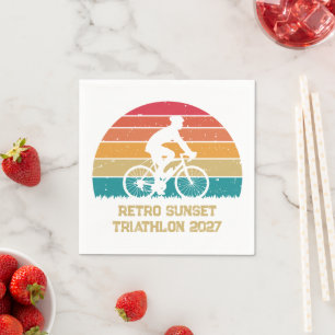 Serviette En Papier Triathlon personnalisé sur le thème du cyclisme ré