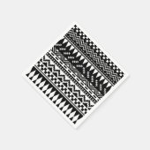 Serviette En Papier Tribal Aztèque noir et blanc (Coin)