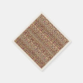 Serviette En Papier Tribal Batik - brun et brun (Coin)