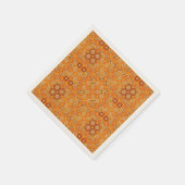 Serviette En Papier Tribal Batik - tons ambre et marron (Coin)