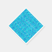 Serviette En Papier Tribal Batik - tons bleus (Coin)
