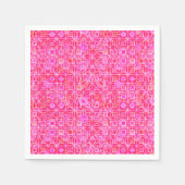 Serviette En Papier Tribal Batik - tons rose fuchsia (Devant)