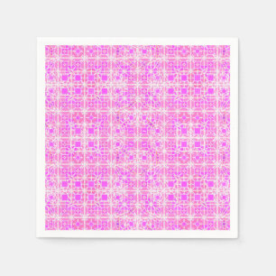 Serviette En Papier Tribal Batik - tons roses et orchidées