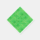 Serviette En Papier Tribal Batik - tons verts (Coin)