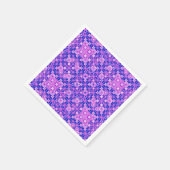 Serviette En Papier Tribal Batik - tons violets (Coin)