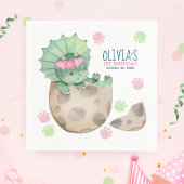 Serviette En Papier Triceratops Dinosaur Fille 1er anniversaire