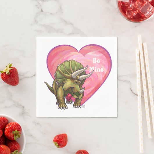 Serviette En Papier Tricératops romantiques à moi (En situation)