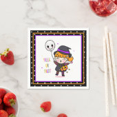 Serviette En Papier Trick mignon ou sorcière (En situation)