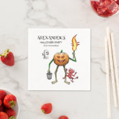 Serviette En Papier Trick or Treat avec Jack O'lantern (En situation)
