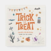 Serviette En Papier Trick or Treat Halloween Créatures Anniversaire Fê (Devant)
