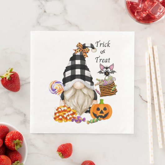 Serviette En Papier Trick or Treat Halloween Gnome (En situation)