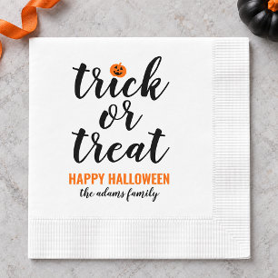 Serviette En Papier Trick or Treat Script Moderne Halloween Personnali