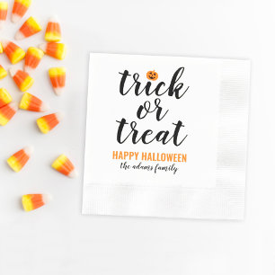 Serviette En Papier Trick or Treat Script Moderne Halloween Personnali