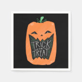 Serviette En Papier Trick ou traitement Citrouille Halloween (Devant)