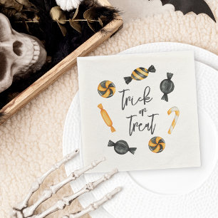 Serviette En Papier Trick ou traitement classique de bonbons d'Hallowe