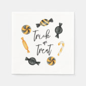 Serviette En Papier Trick ou traitement classique de bonbons d'Hallowe (Devant)