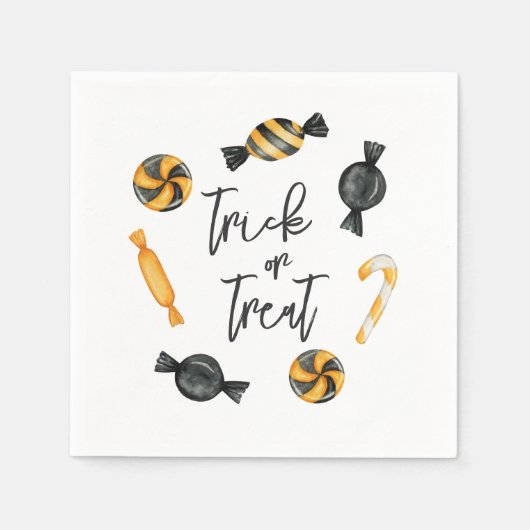 Serviette En Papier Trick ou traitement classique de bonbons d'Hallowe (Devant)