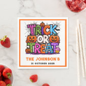 Serviette En Papier TRICK OU TRAITEMENT | Cute Halloween Bash Party (En situation)