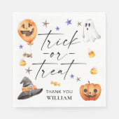 Serviette En Papier Trick ou traitement Halloween Anniversaire (Devant)