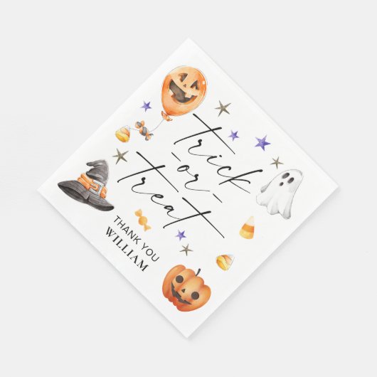 Serviette En Papier Trick ou traitement Halloween Anniversaire (Coin)