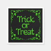 Serviette En Papier Trick ou traitement vert mince (Devant)