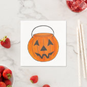 Serviette En Papier Trick ou traiter Citrouille Jack o' Lantern Hallow (En situation)