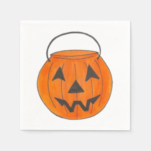 Serviette En Papier Trick ou traiter Citrouille Jack o' Lantern Hallow